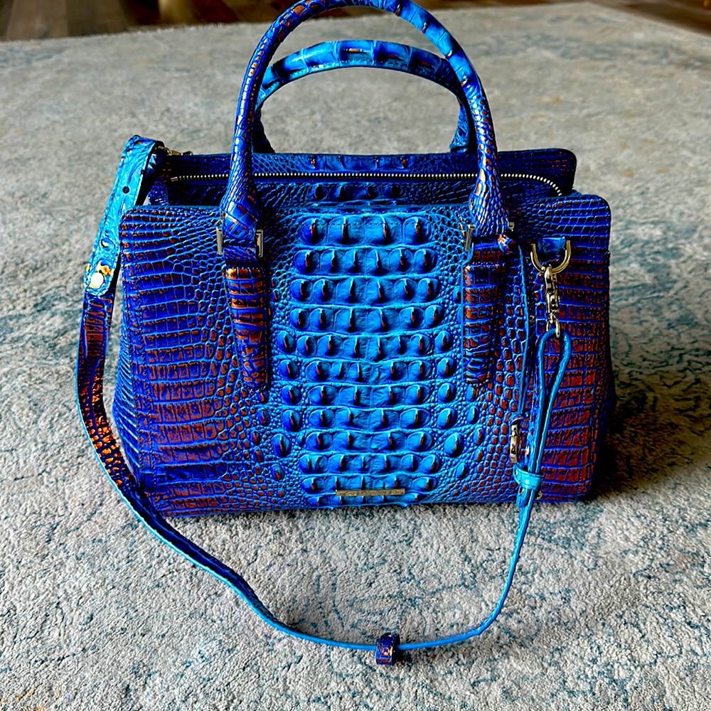 NWOT Brahmin Purse Finley Style Blue Azure